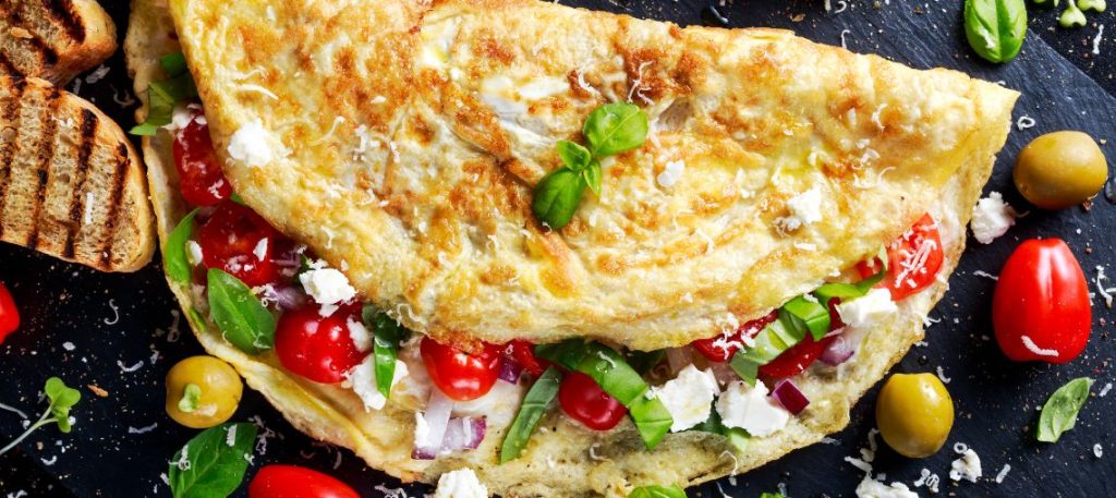 Omelete de Claras com Legumes