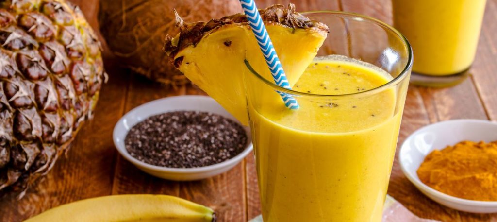 Smoothie de Abacaxi e Banana