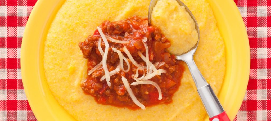 Polenta com Molho de Carne