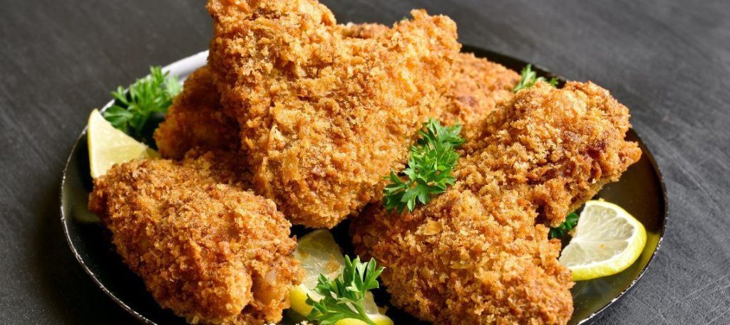 Empanado de frango com parmesão no forno