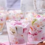 Gelatina mosaico com creme