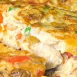 Omelete de forno com legumes e queijo