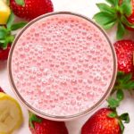 Smoothie de banana e morango