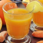 Suco de cenoura com laranja e gengibre