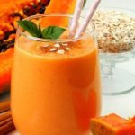 Vitamina de mamão com aveia