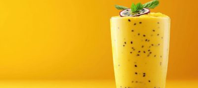 Suco de maracujá com hortelã
