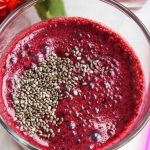 Vitamina de morango com chia