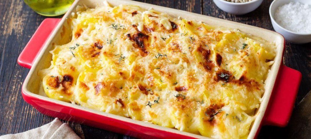 Batata gratinada com catupiry