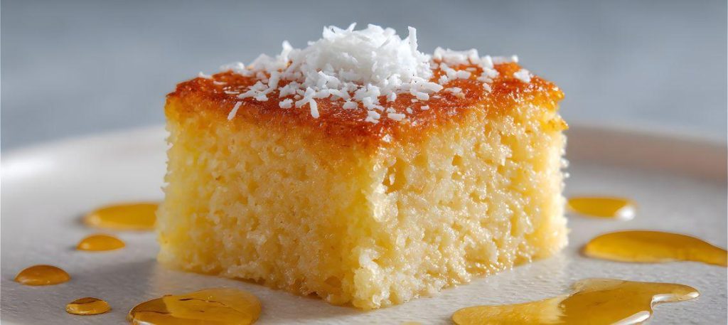 Bolo de fubá com coco