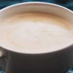 Café com leite cremoso