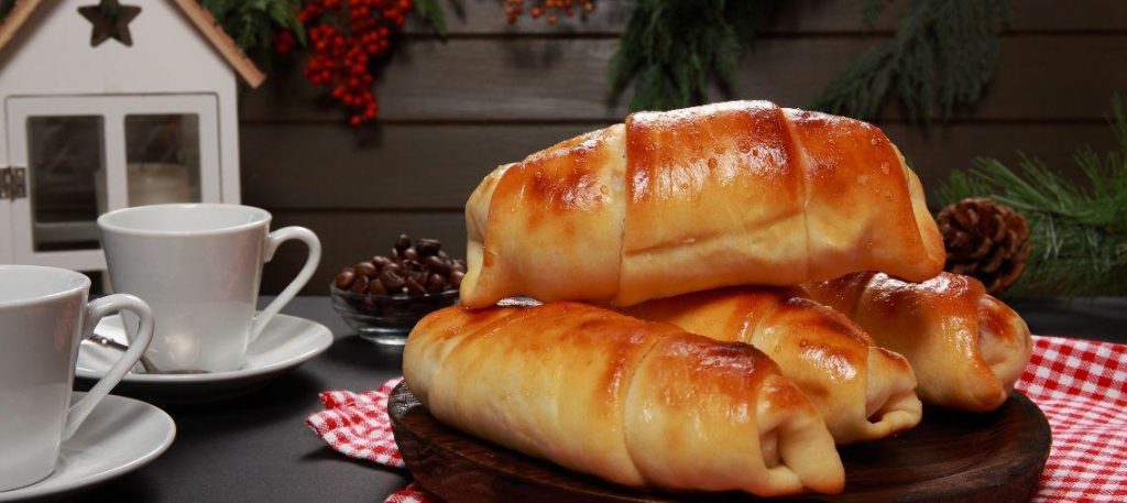 Enroladinho de presunto e queijo