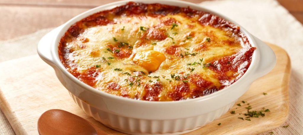 Escondidinho de frango com purê de abóbora