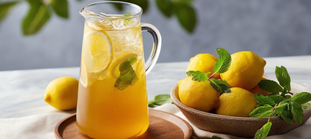 Limonada com mel e hortelã