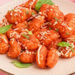 Nhoque de mandioca com molho vermelho