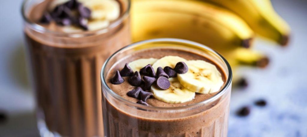 Smoothie de banana com cacau