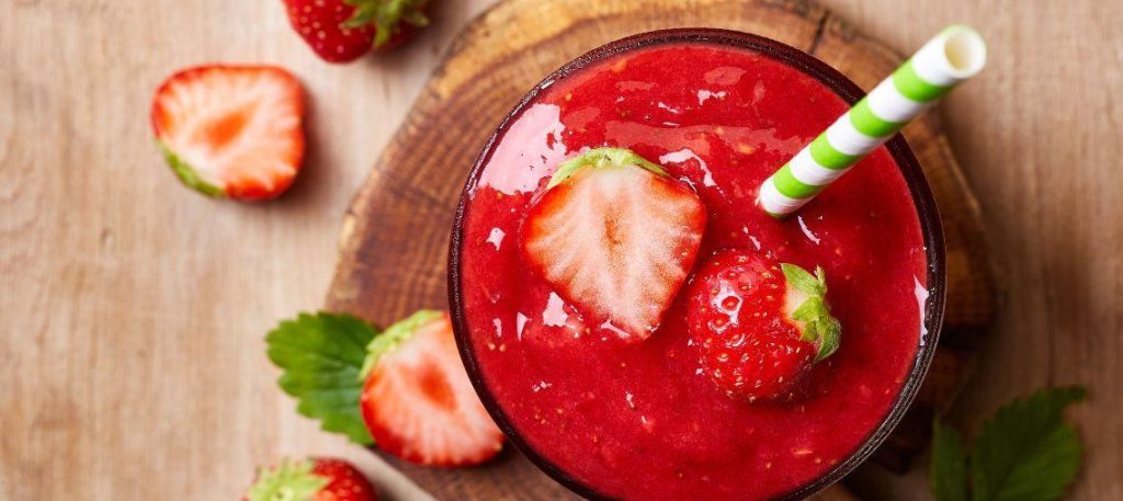 Smoothie de morango com chia