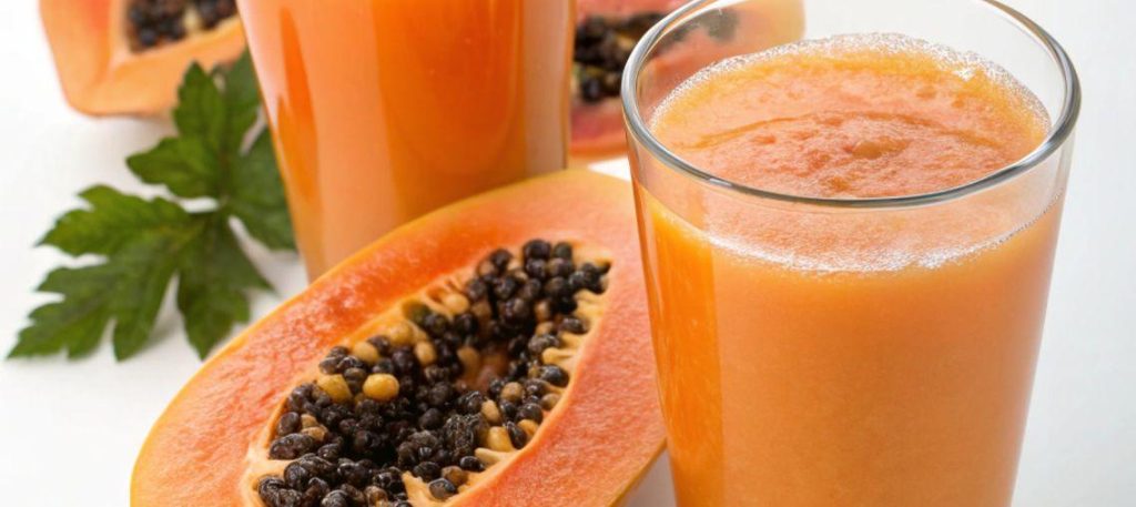 Vitamina de mamão com linhaça