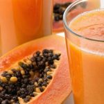 Vitamina de mamão com linhaça