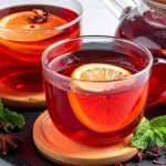 Chá gelado de hibisco com limão