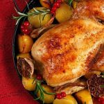 Frango assado natalino