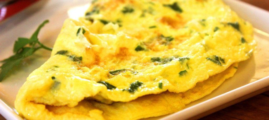 Omelete recheada com legumes