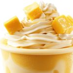 Sorvete natural de manga congelada