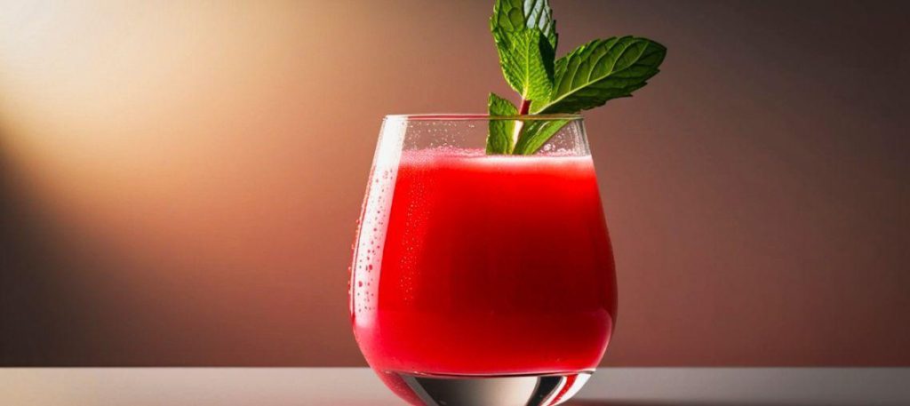 Suco de melancia com hortelã