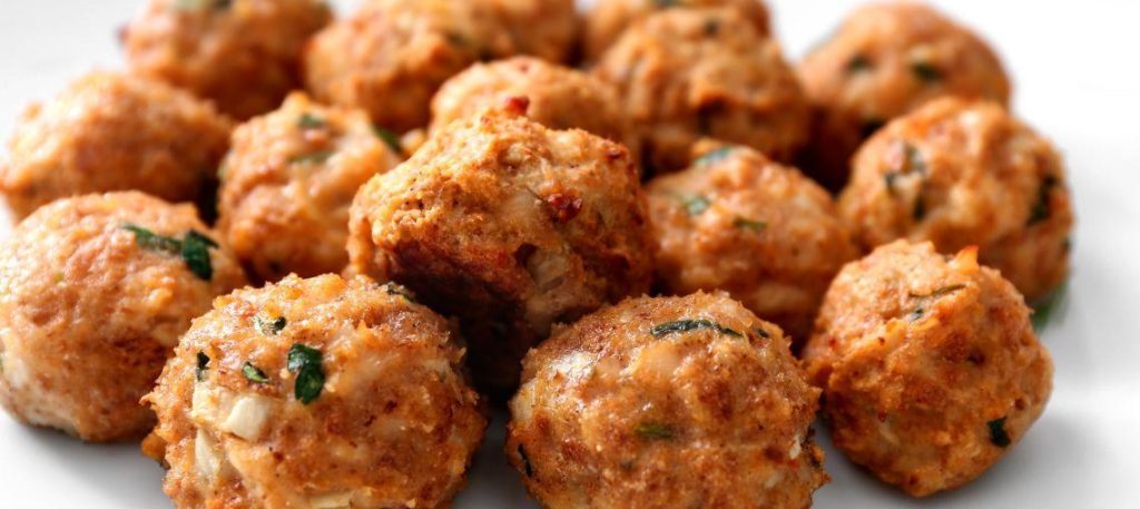 Almôndegas de frango assadas