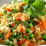 Arroz de legumes colorido