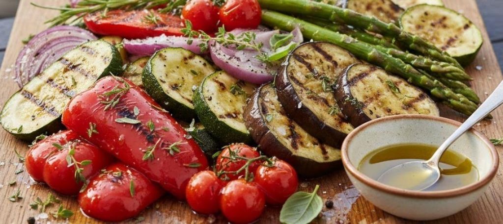 Legumes grelhados no azeite