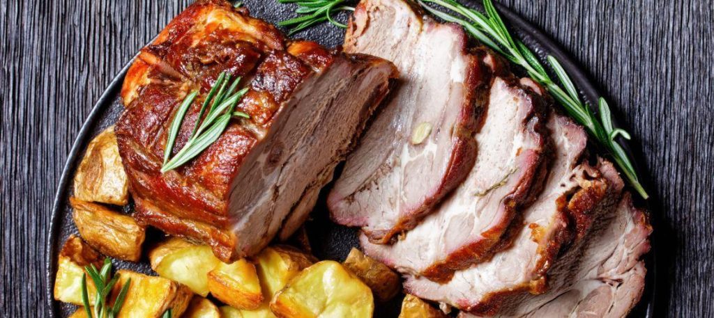 Lombo suíno assado com abacaxi