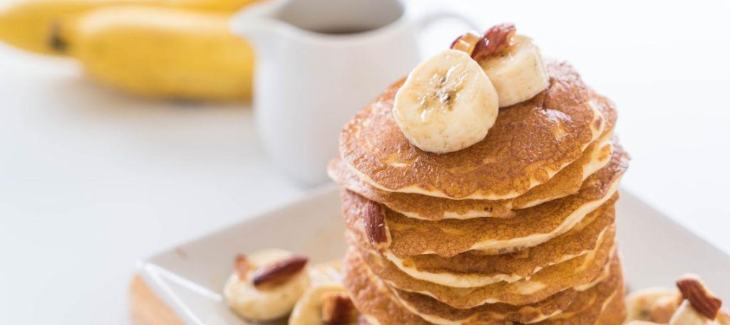 Panqueca de banana e aveia