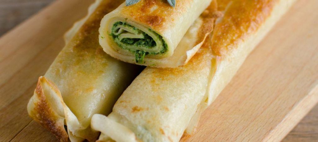 Panqueca de espinafre com ricota