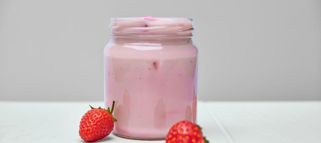 Smoothie de morango com iogurte