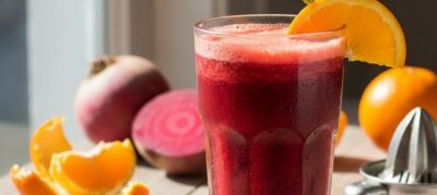 Suco de beterraba com laranja