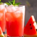 Suco de melancia com hortelã