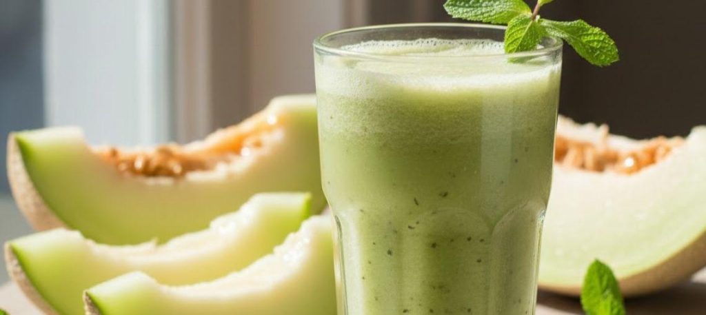 Suco de melão com hortelã