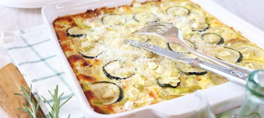 Torta de abobrinha com queijo parmesão
