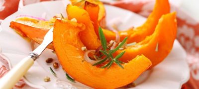 Abóbora assada com alecrim