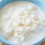 Canjica branca cremosa com leite de coco