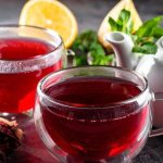 Chá de hibisco gelado