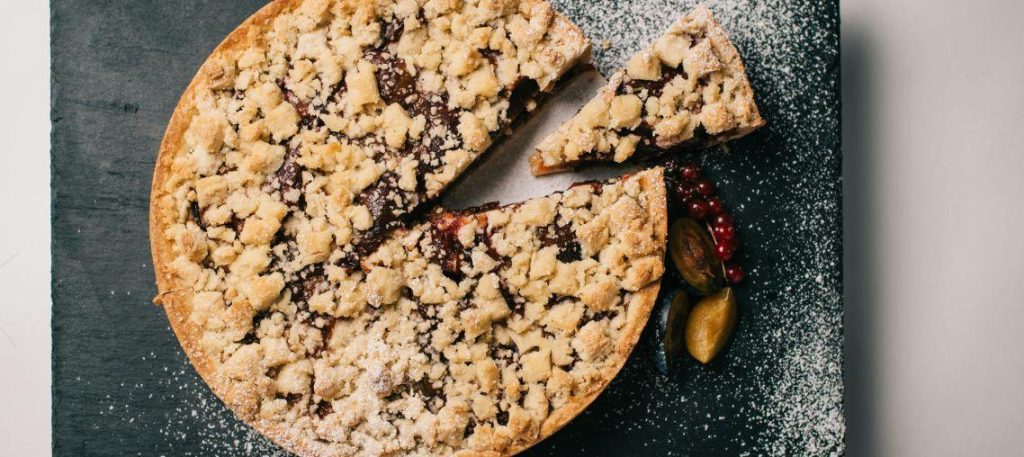 Crumble de maçã com aveia