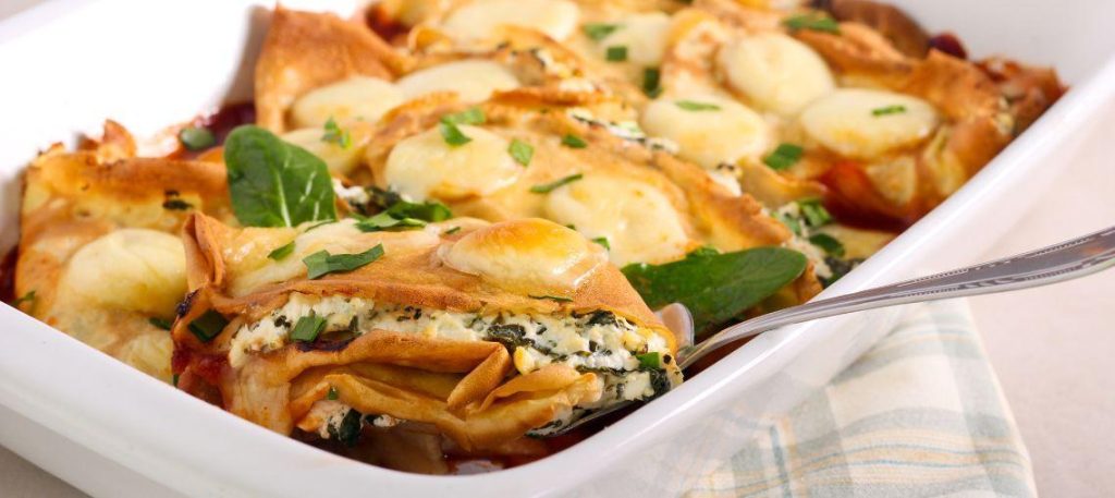 Panqueca de espinafre com ricota