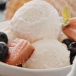 Sorvete natural de frutas congeladas