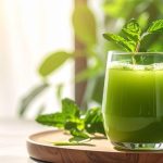 Suco verde (couve, limão e gengibre)