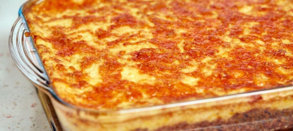 Escondidinho de carne moída com purê de batata