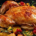 Frango assado com ervas finas