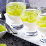 Mousse de uva com gelatina natural