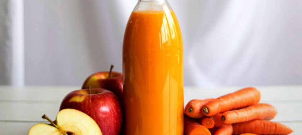 Suco de cenoura com maçã