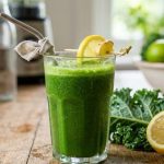 Suco verde (couve, limão e gengibre)